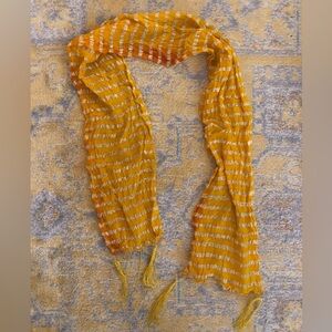 Desi Scarf Yellow Orange Gold South Asian Traditional